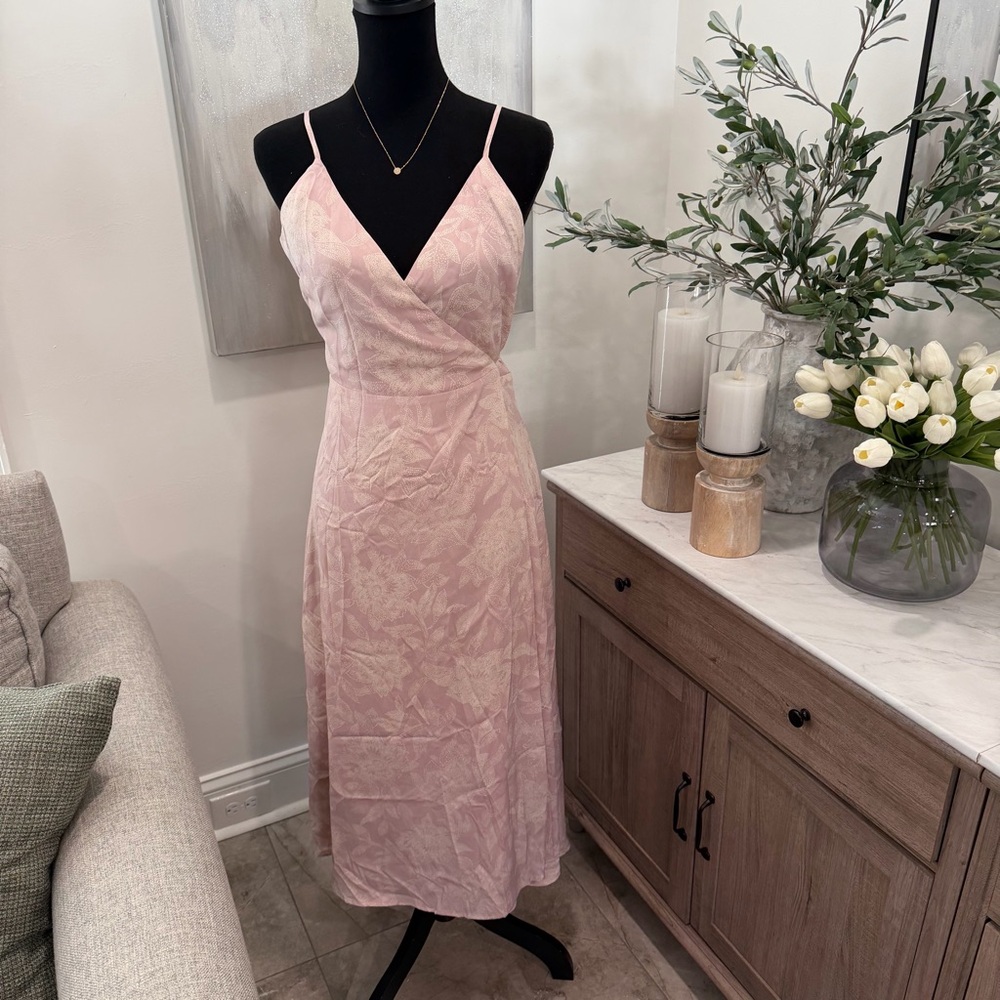 Madewell Crepe Cami Wrap Dress in Pindot Blooms